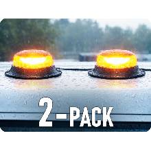 KAMAR Výstražný LED maják 15W, 18xLED, 12/24V, IP66, 3módy, 2-PACK! [ALR0203]