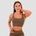 GymBeam Спортно бюстие Cut-Out Olive M