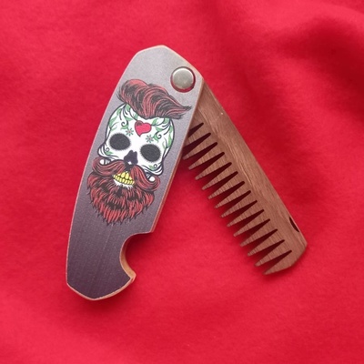 Enjoy the Wood dřevěný hřeben Comb Skull Gingerhead