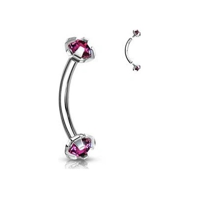 Šperky4U piercing do obočí s vnitřním závitem OB01005-A