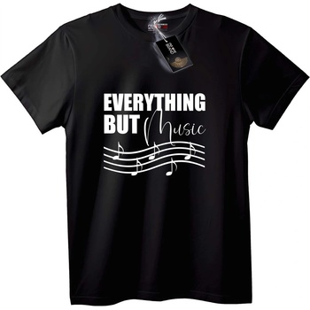 NOONEBRAND Тениска Всичко Без Музика - M, Black