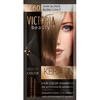 Victoria Beauty Keratin Therapy tónovací šampón na vlasy V 60 Dark Blonde 4-8 umytí