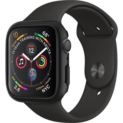Spigen Твърд калъф за Apple Watch 4/5/6/SE (44mm) от Spigen Thin Fit - Черен (8809613760408)