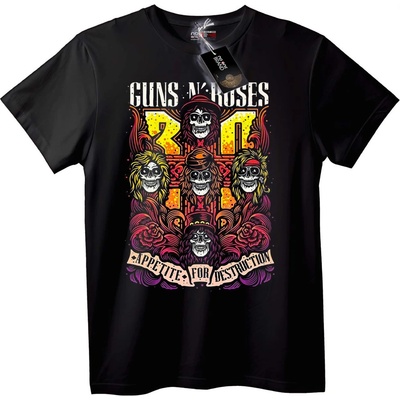 NOONEBRAND Тениска Guns N' Roses 30-годишнина - 2XL, Black