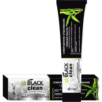 Vitex Black clean zubná pasta DOKONALÉ BIELENIE s mikročasticami aktívneho čierneho uhlia 85 g