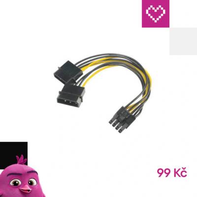 AKASA 4-pin Molex na 6+2-pin PCIe adaptér – Zboží Živě