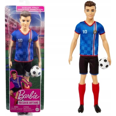 Barbie Futbalová Ken v modrom drese HCN15