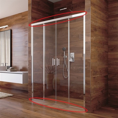 Mereo Vodiaci profil horný a spodný pre CK80453K, 150cm, chróm ALU CKND294K4
