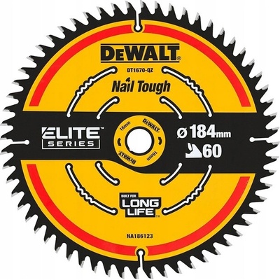 Pilový kotouč na dřevo 184 x 16 mm, 60 zubů DeWALT DT1670 ELITE SERIES
