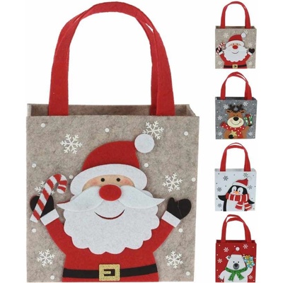 Vánoční dárková taška z filcu - Santa