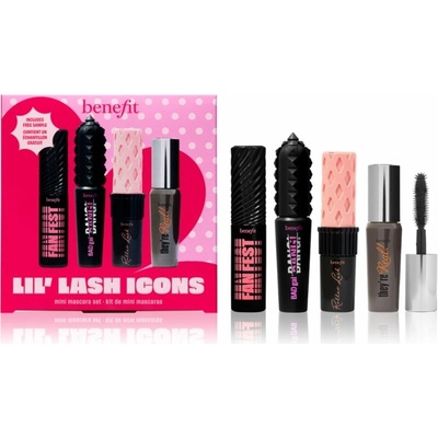 Benefit Lil’ Lash Icons Benefit Fan Fest Fanning & Volumizing Mascara Mini riasenka pre objem a zahustenie rias 4 g + Benefit BADgal BANG! Volumizing Mascara Mini riasenka pre objem 4 g + Benefit Roll