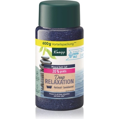 Kneipp Deep Relaxation soľ do kúpeľa Patchouli & Sandalwood 600 g