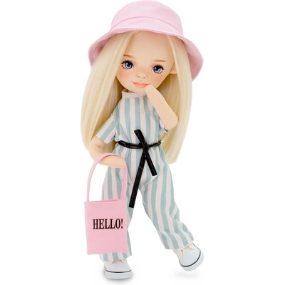 ORANGE TOYS Mia v pruhované kombinéze Mia in a Striped Jumpsuit 32 cm