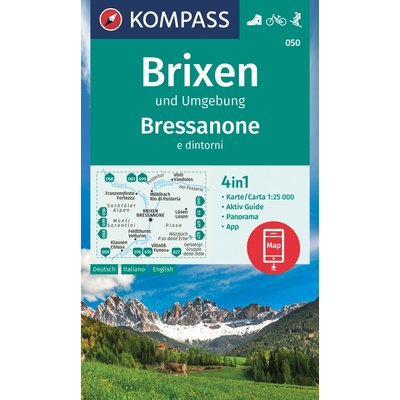 Brixen a okolí Kompass - 050 - turistická mapa
