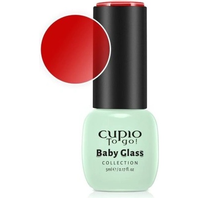 Cupio Gel lak červený Baby Glass Collection Luminous Red 5 ml