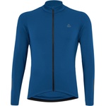 Löffler Мъжка фланелка с дълъг ръкав за колоездене Löffler Bike L/S Jersey Skys Merino Mid Cycling jersey - Navy - размер 50 (EU) (056-4325-0112)