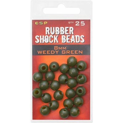 ESP Gumové Korálky Rubber Shock Beads Weedy Green 8 mm 25 ks