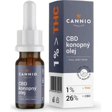 CANNIO CBD konopný olej 26% Full Spectrum s 1% THC 10 ml