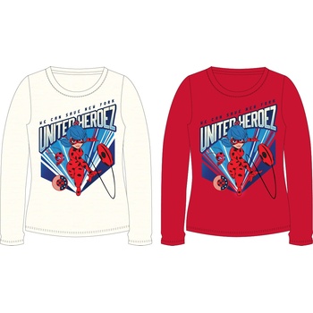 Image 1 of EPlus Тениска с дълъг ръкав за момичета Miraculous, кремава Размер - деца: 134