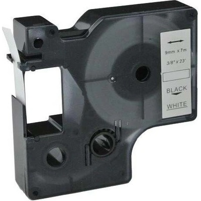 Kompatibilná páska s Dymo 40913, S0720680, 9mm x 7m, čierna tlač/biely podklad