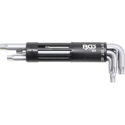 BGS Technic Sada zahnutých kľúčov veľmi dlhé T-profil pre torx s otvorom T10 - T50 8-dielna BGS 805