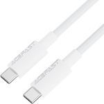 ACEFAST - Кабел за данни (C18-03) - Type-C към Type-C, бързо зареждане, 60W, 3A, устойчив на огъване, найлонова оплетка, 1.2 м - бял