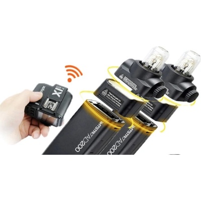 Godox profi sada 2 blesků AD200 pro + řídící jednotka X2T