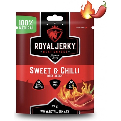 Jerky Royal Hovězí sušené maso Sweet & Chilli 22 g – Zbozi.Blesk.cz