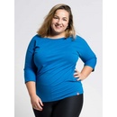 CityZen Dámské bavlnené tričko Plus Size CityZen kráľovsky modré