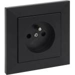 Legrand - Домашна розетка с рамка SUNO 250V черна (LR0065A)