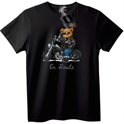 NOONEBRAND Тениска Мото мечок - 6XL, Black