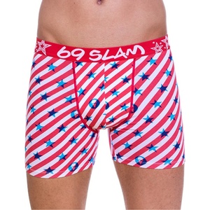 69slam Мъжки боксерки 69SLAM Fit Bamboo Logo & Lines 69slam | Cherven Mnogotsveten | МЪЖЕ | S