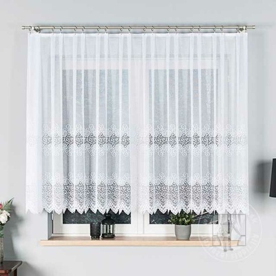 Žakarová záclona metráž VIOLETTA 001539/001 biela, 140cm