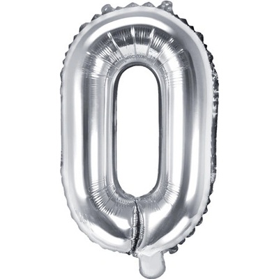 PartyDeco Foliové písmeno O stříbrné 35 cm