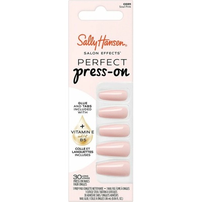 Sally Hansen SALLY HANSEN_Salon Effects Perfect Press On Umělé nehty samolepicí odstíny Soul Pink 30 ks