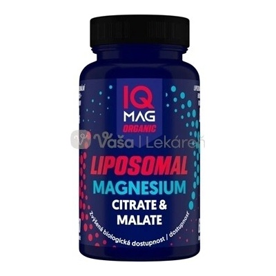 IQ MAG Organic LIPOZOMÁLNY HORČÍK + vitamín B6 60 kapsúl