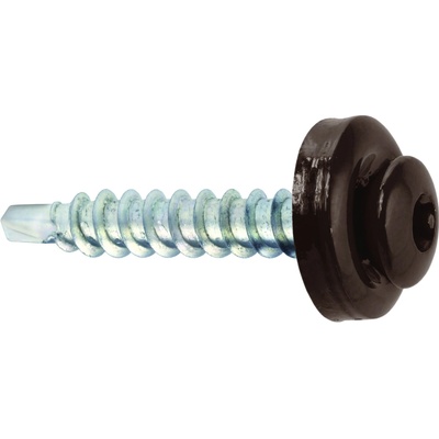 Klimas Samovrtný šroub plech–dřevo 4,8x35 mm, RAL 8017, 250 ks
