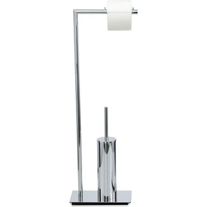 DECOR WALTHER Поставка за тоалетна хартия и четка за тоалетна Straight с квадратна основа хром (0505700)