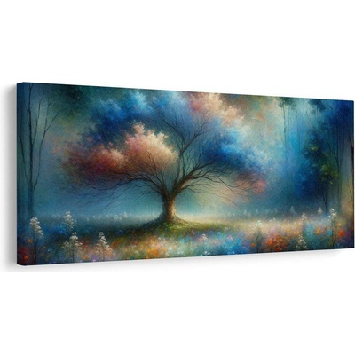 Obraz mystický strom života s květy - 80x40
