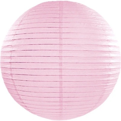 PartyDeco Papírový lampión SVĚTLE RŮŽOVÝ průměr 25 cm
