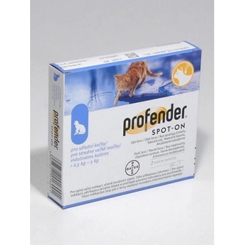 Profender Spot-On pre stredné mačky 2 x 0,7 ml
