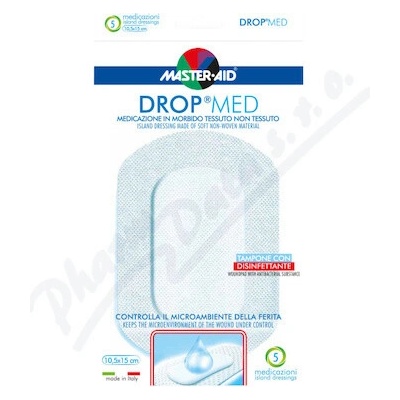 DROP MED Rychloobvaz Steril. Antisep 10.5 x 15 cm/5ks