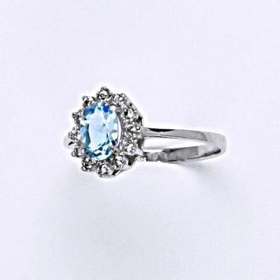 Čištín stříbrný Kate přírodní topaz swiss a čiré zirkony VR 247 6666