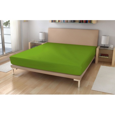 Polášek Jersey plachta bavlna fľaškovo zelená180x200 155g