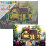  Диамантено рисуване - Цветна къщичка 30 x 40 см (26PC-7588)