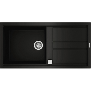 Teka Гранитна мивка, авт. клапан, обръщаема, за шкаф 60 см Nova 60 L-TG ЧЕРНА (М.1030,ЧЕ) - xmall Мивка за вграждане
