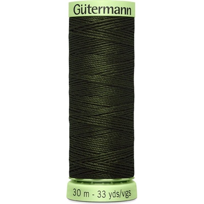 Knoflíková prošívací nit Gütermann zelená