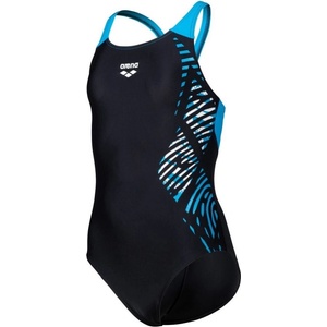 arena vortex swimsuit v back girl black 116cm