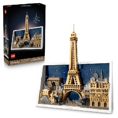 Architecture Paris - City of Love 3D puzzle - wall decoration as a craft set for building - DIY set for adults with Parisian landmarks such as the miniature Eiffel Tower - gift for men and women - 21064