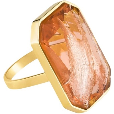 Preciosa ocelový prsten s ručně mačkaným kamenem českého křišťálu Preciosa Ocean Royal Lagoon 7446Y49